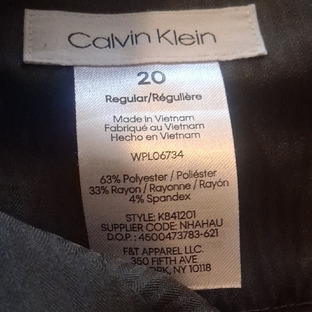Calvin Klein Black Trousers Size 20 - Picture 3 of 5